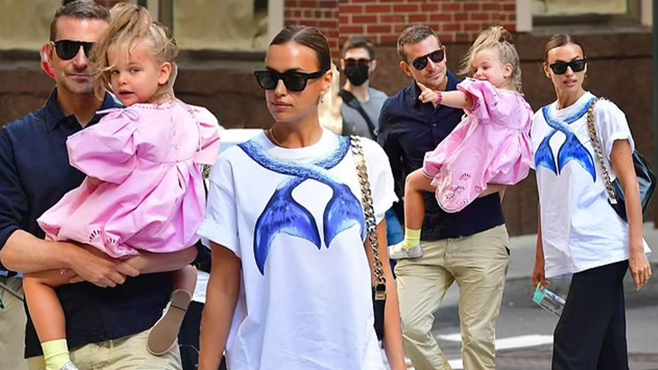 (Photos) Irina Shayk is walking her daughter with Bradley Cooper again