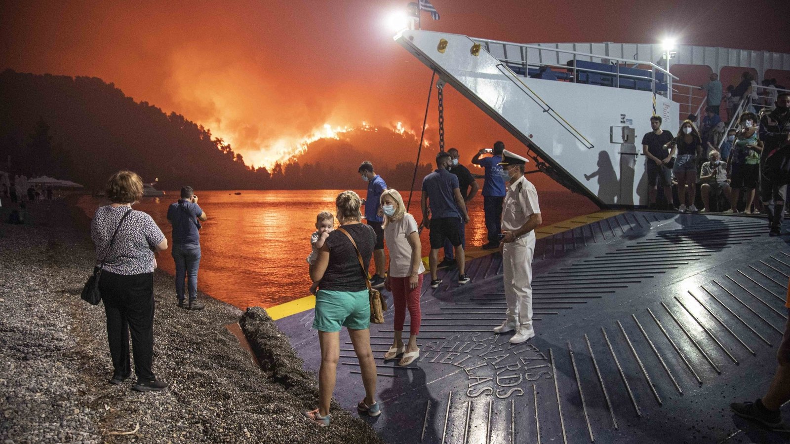 In Greece, thousands of people have been evacuated due to a fire on the island of Evia