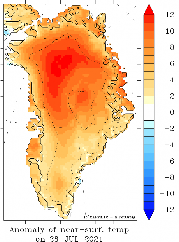 Massive melting event in Greenland