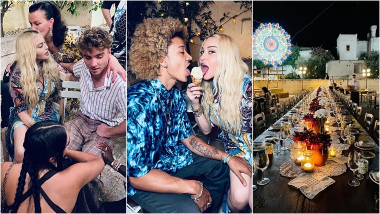 Photo / Video: 6 children, 36 years younger girlfriend and ice cream – see how Madonna celebrated her 63rd birthday