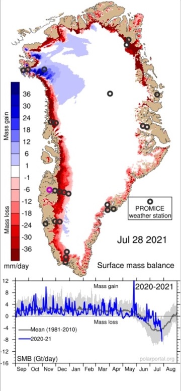 Massive melting event in Greenland