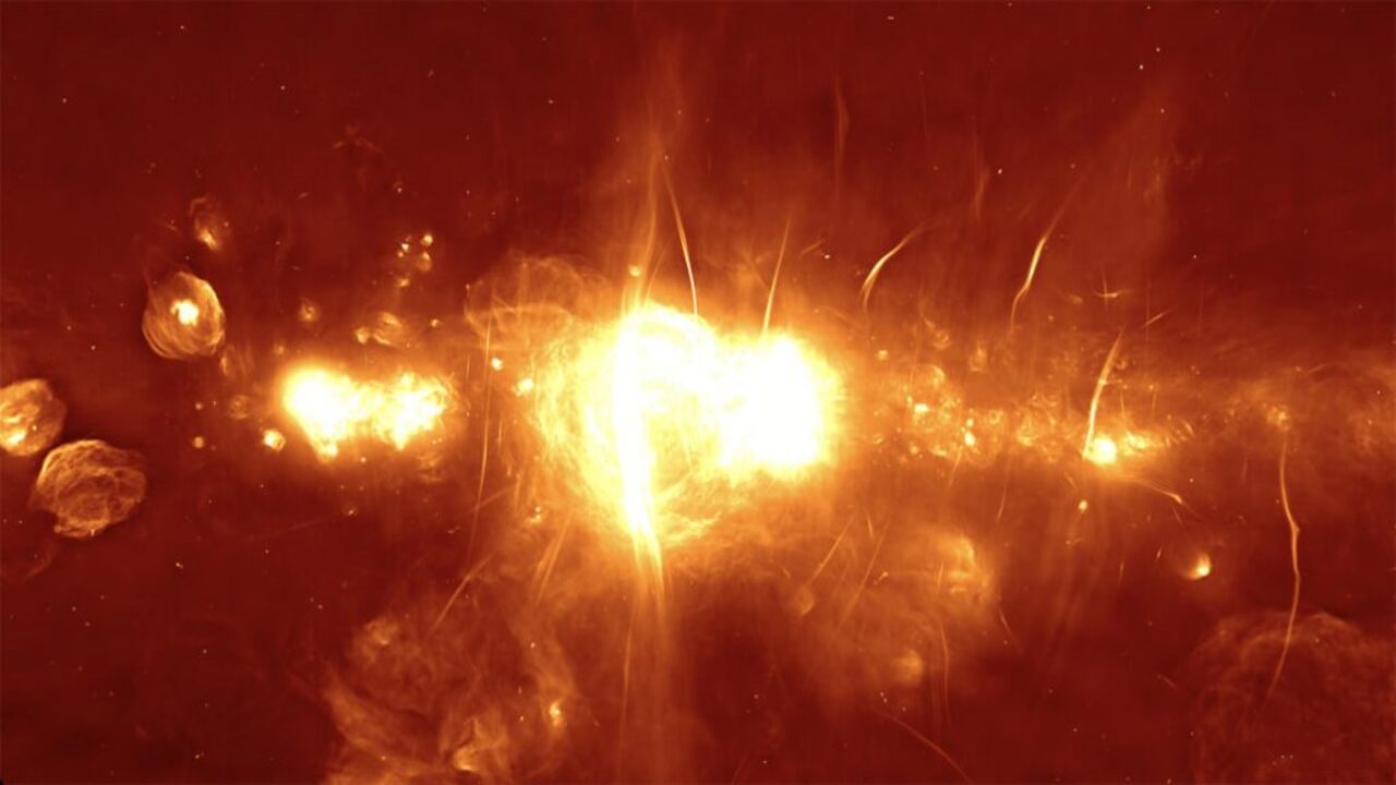 Near the center of our galaxy, a mysterious object emits radio waves – astronomers do not yet know its source