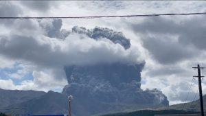 A volcano has erupted in Japan