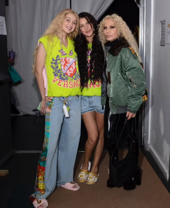 Donatella Versace with Bella and Gigi Hadid Donatella Versace with Bella and Gigi Hadid
