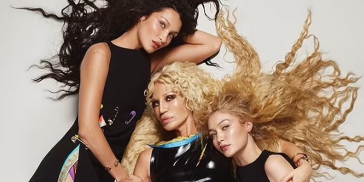 Versace Girls – Donatella Versace with Bella and Gigi Hadid in New Color Photo Session Versace Girls – Donatella Versace with Bella and Gigi Hadid in New Color Photo Session