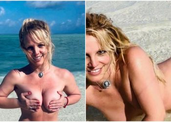 Britney Spears nude photo session on the beach