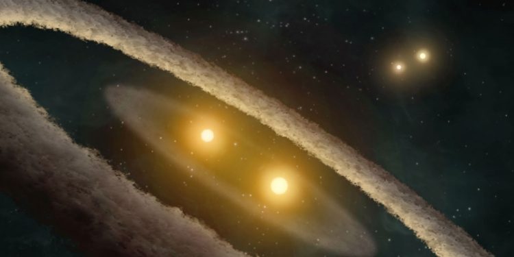 ‘First of its kind’ triple star system likely gobbled up a 4th star ‘First of its kind’ triple star system likely gobbled up a 4th star