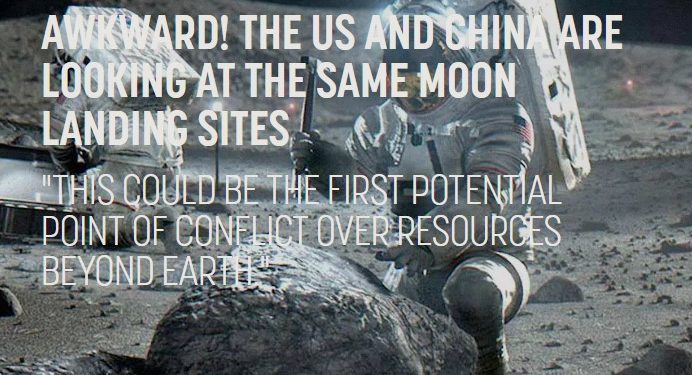 The US and China are targeting the same landing sites on the moon The US and China are targeting the same landing sites on the moon