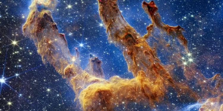 Webb Space Telescope’s Captures Incredible Star-Filled Portrait of Pillars of Creation Webb Space Telescope’s Captures Incredible Star-Filled Portrait of Pillars of Creation