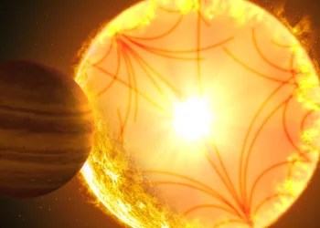 Alien planet found spiraling to its doom around an aging star