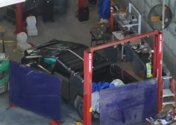 Tesla Cybertruck spotted crash testing at Giga Texas