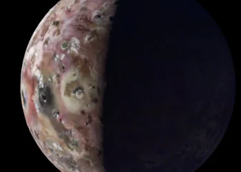 NASA’s Juno gives aerial views of mountain and lava lake on Io